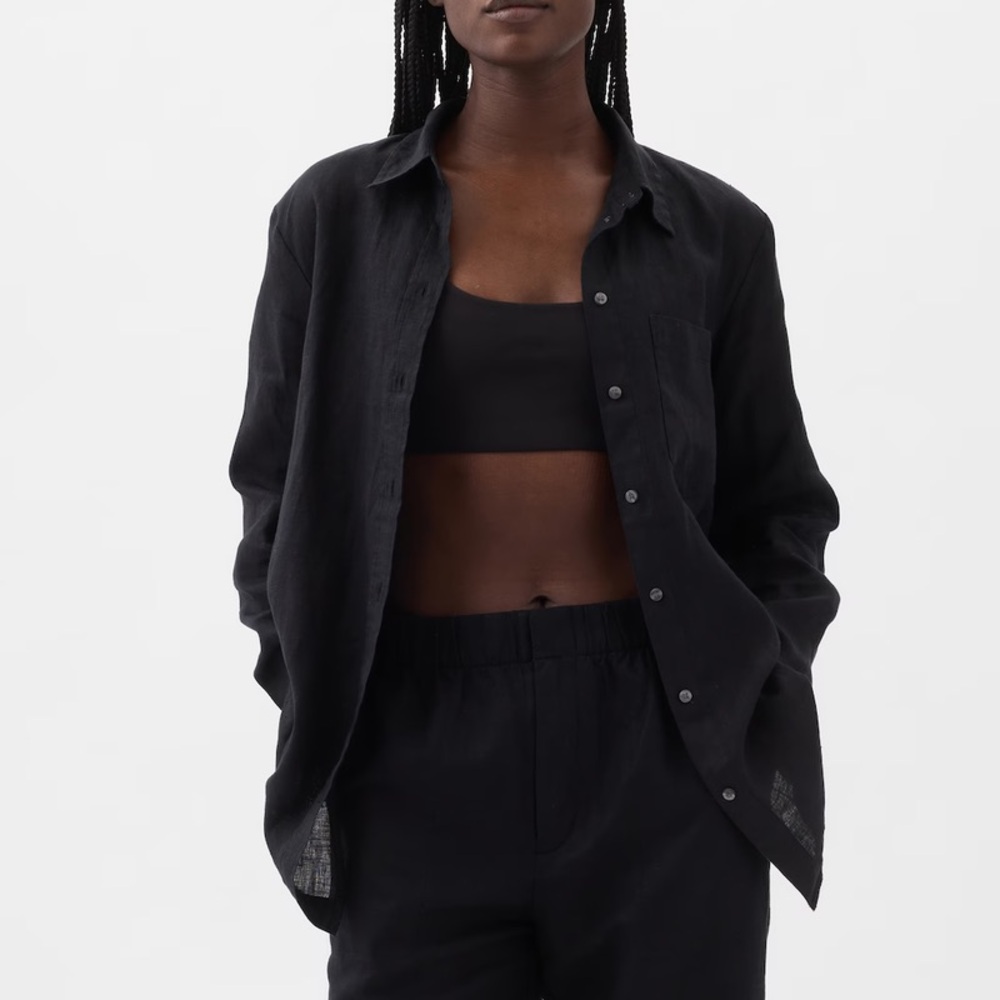 GAP Boyfriend Linen Shirt